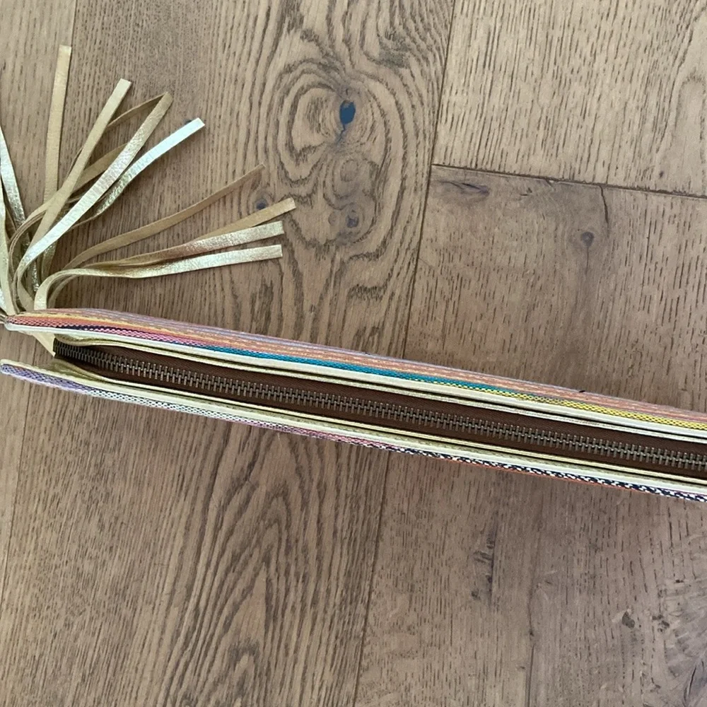 Ronny Kobo Striped Clutch